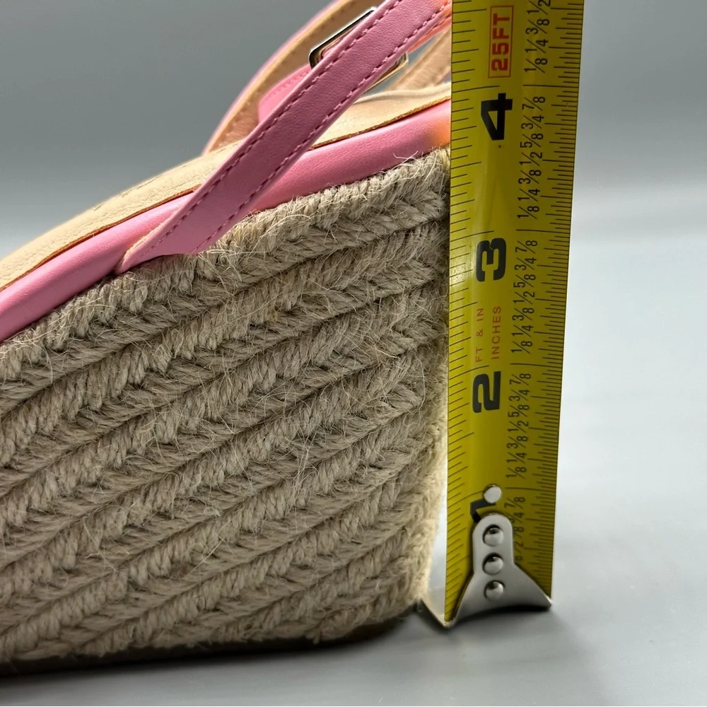 Chase + Chloe Platform Wedge Espadrille Sandal Women’s Size 10 Pink